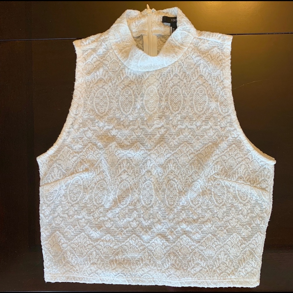 White lace tank top.